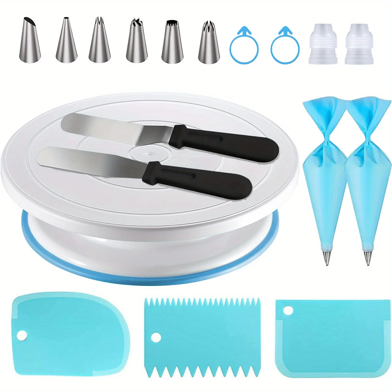 18pcs, Cake Decorating Tool Kit, For Beginners And Professionals DIY Cake Making, Cookie Making,Baking Tools,Kitchen Accessories