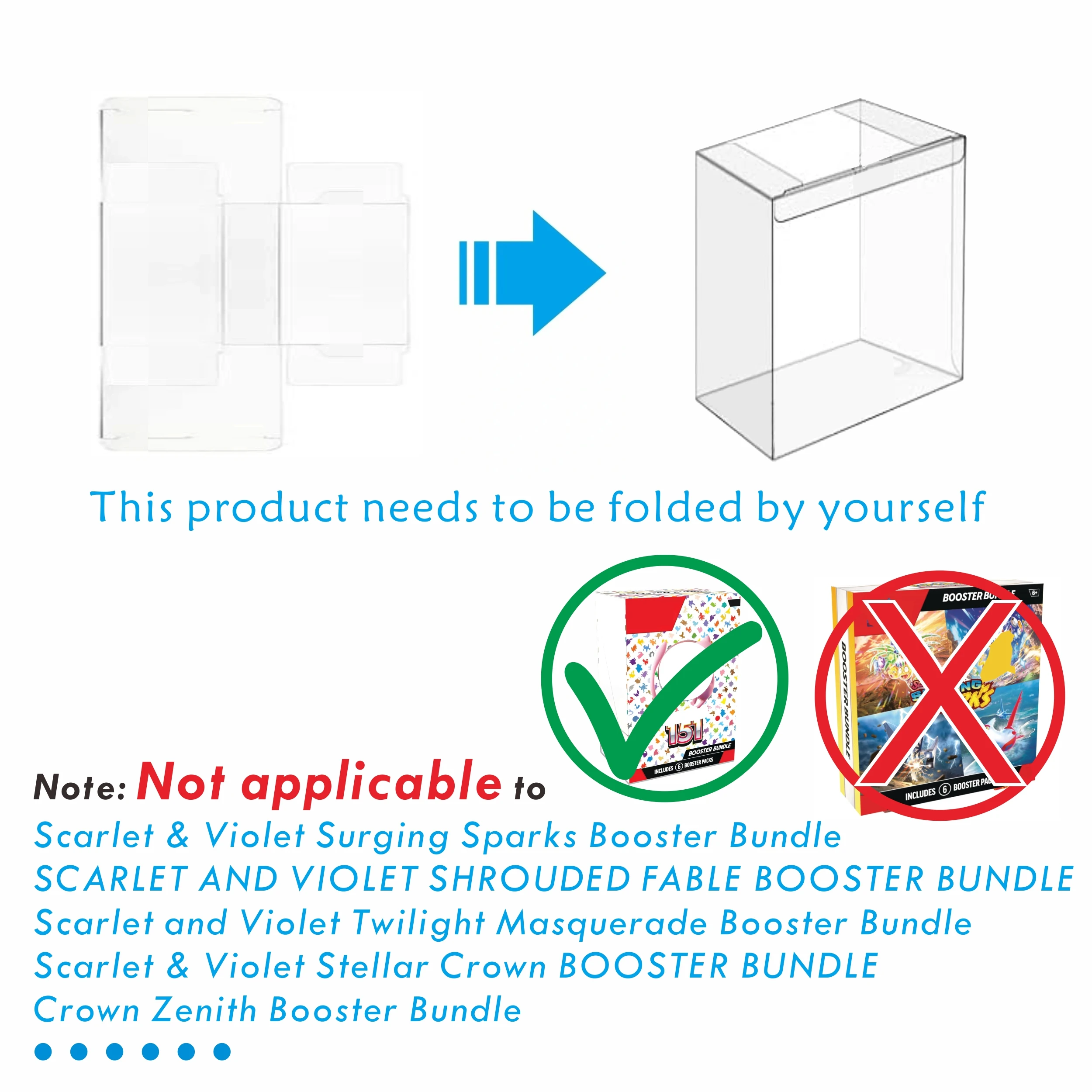 booster box protectors POKEMON TCG Booster Box Protectors (0.50mm thick, UV & Scratch Resistant)  4.75h x 5.25w x 3d