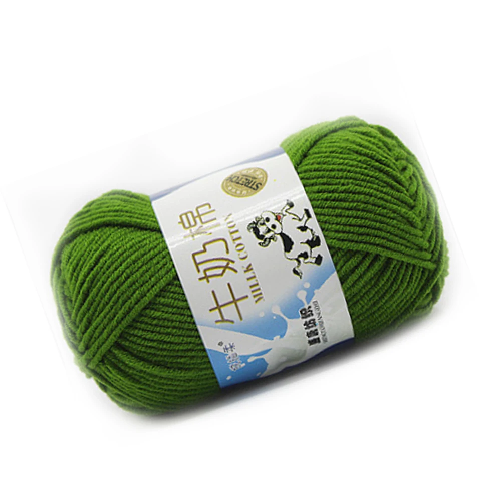 

Milk Cotton Yarn 50G Soft Chunky Knit Thread for Hand Woven Crochet Projects Wool Accessories Sweaters Hats Scarves Gloves