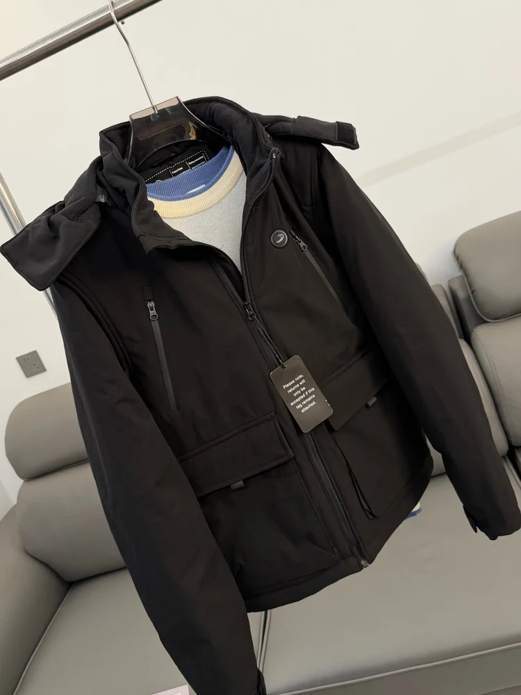 

Утепленная хлопковая куртка для мужчин: зимняя, повседневная, теплая, большого размера, модная, молодежная, городская, стильная