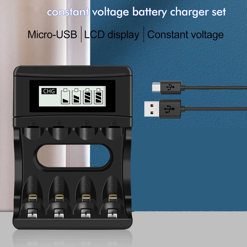 4 Slots 1.5V Li-Ion Batteries Charger Smart Battery Charger For Rechargeable Li-Ion Batteries