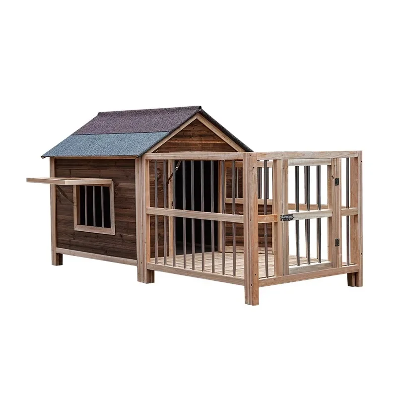Dog house outdoor warm rain-proof four-season universal dog cage outdoor kennel