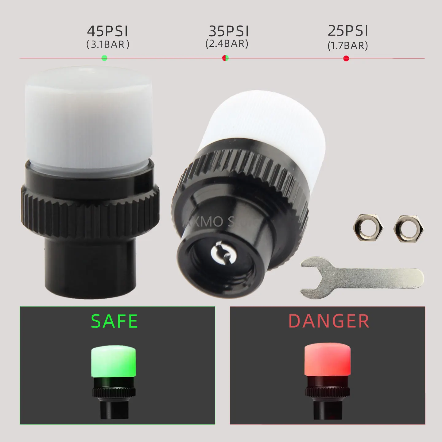 

NFOX Multi-Vehicle Universal Tire Pressure Sensor High-Precision Pressure Detection Tire Valve Stem Indicator Light Accessory