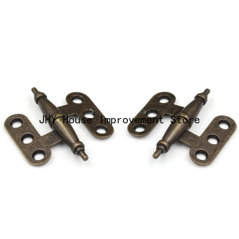 Antique Bronze Crown Head Hinge detachable Folding Butt hinges for Cabinet Door Wardrobe Furniture Decoration Vintage Hardware