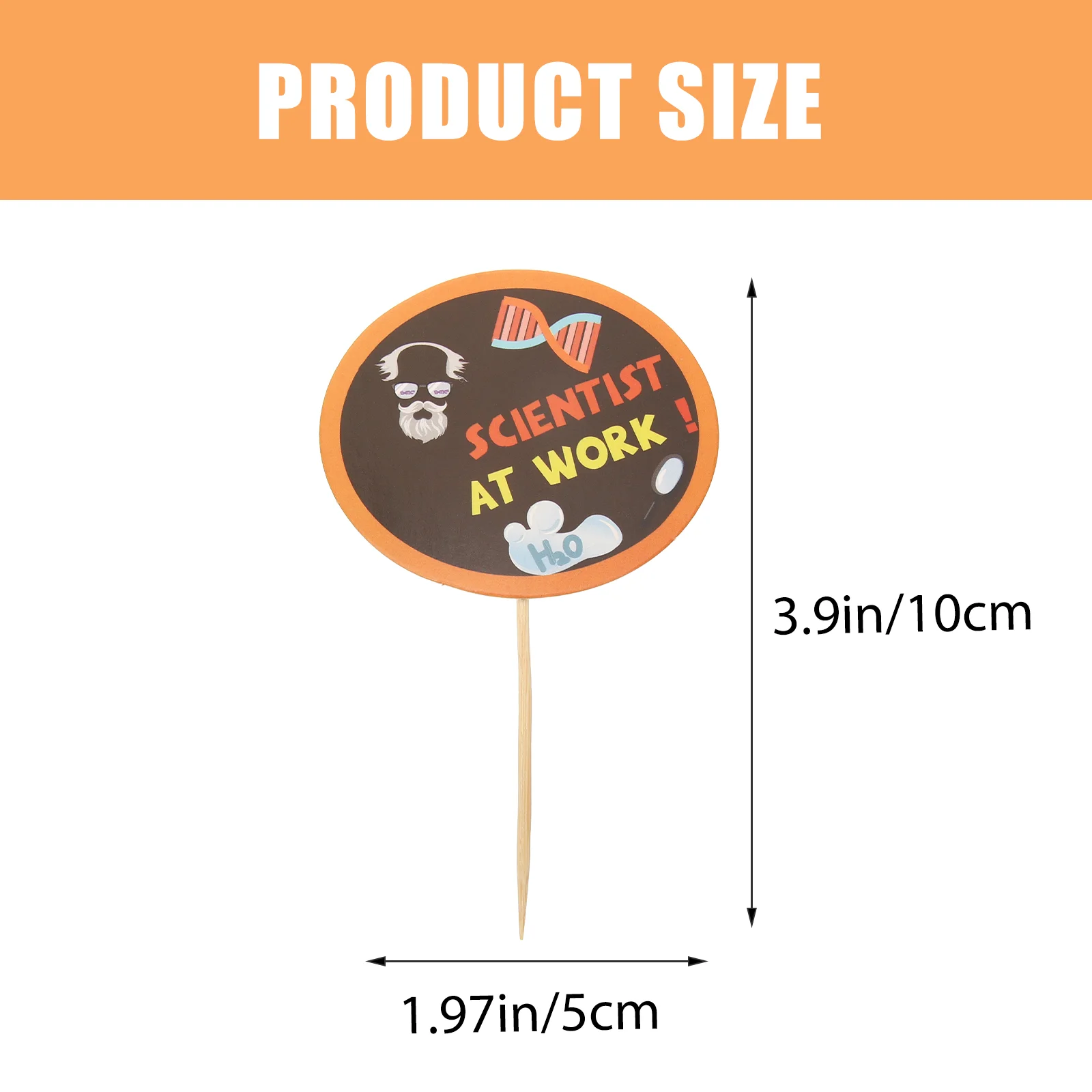 20 Pcs Science Cake Inserts Baby Science Party Decorationsations Toppers Ornament Paper Decor Themed Birthday Party Supplies