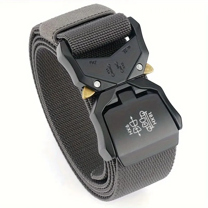 

Новый эластичный ремень для активного отдыха с быстросъемной пряжкой, повседневный ремень для инструментов и тренировок, мужской ремень для брюк