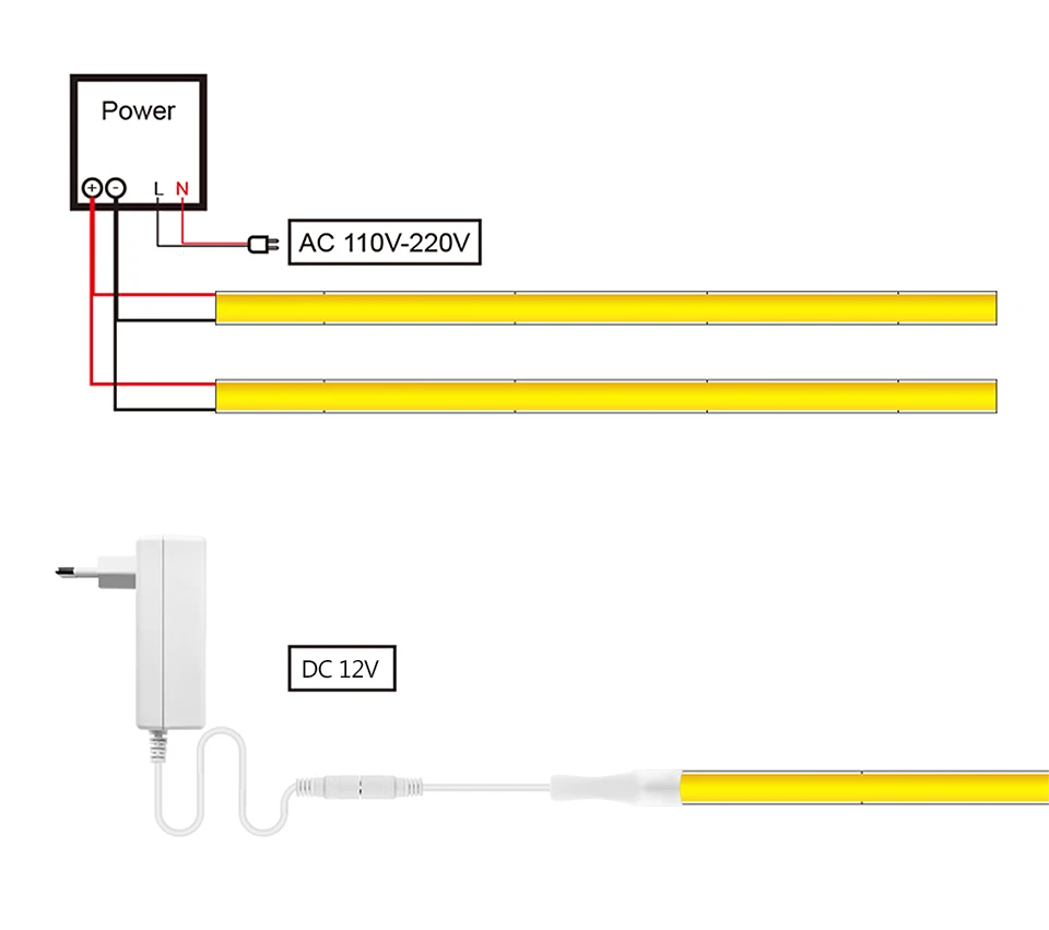 Superdünner 5 mm COB-LED-Streifen, 1 m, 2 m, 3 m, 4 m, 5 m, flexibles Neon-LED-Band mit hoher Dichte für Heim- und Raumdekoration, TV-Hintergrundbeleuchtung – Detail 3