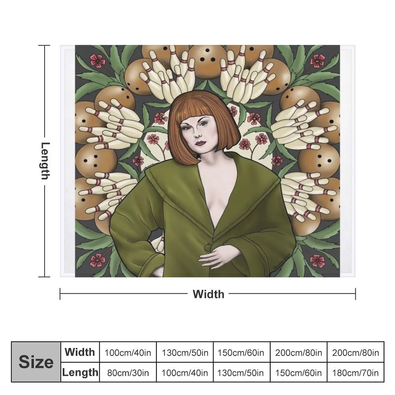 Mucha Maude Lebowski Throw Blanket Comforter manga Cute Plaid Bed covers Blankets