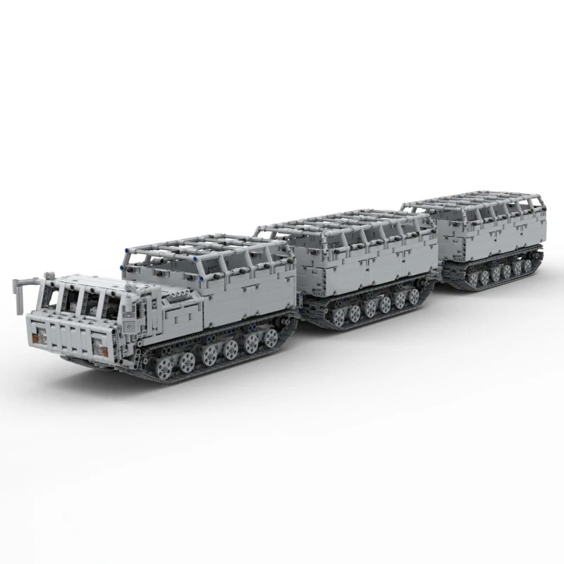 High-tech Army Cargo Vehicles DT-30-1 Vityaz Military Tracked Transport Trucks MOC Building Blocks Model Kid's Bricks Toys Gifts