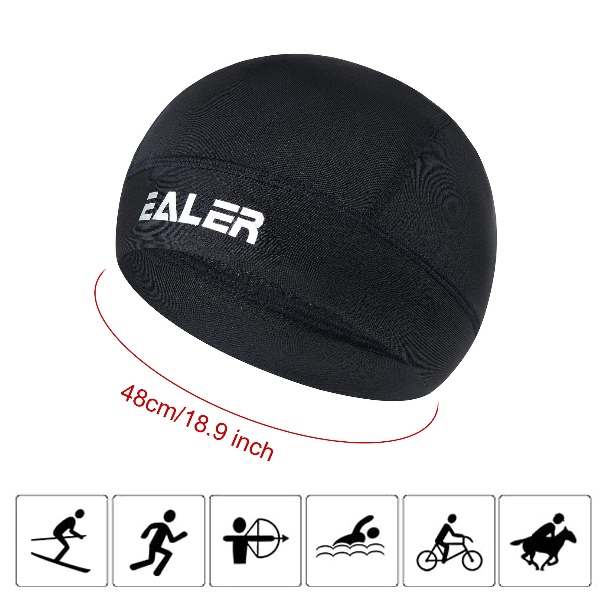 EALER HAC100 Hockey Skull Cap Cooling Mesh Helmet Liner Sweat Wicking Sports Under Helmet Cap