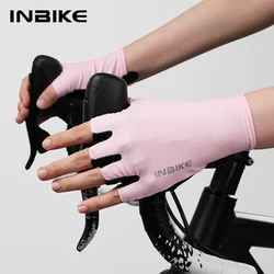 INBIKE New Men's Summer Cycling Gloves Half Finger MTB Gloves Mountain Bike Breathable Gym Sports Gloves Cycling Accessories