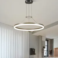 Nordic Lamps Modern Minimalist Circle Chandeliers Living Room Bedroom Hanging Ceiling Home Decorative Pendant Lights LED