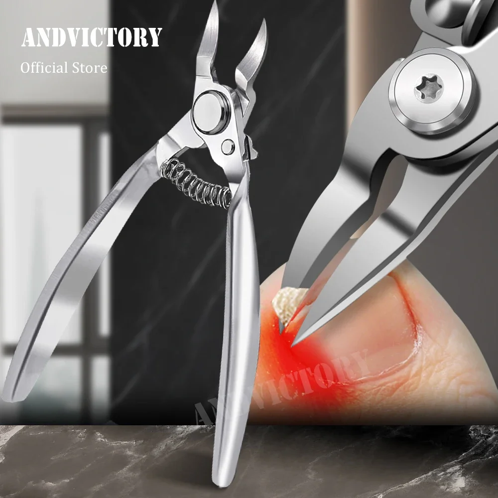 Home Salon Safe Nail Clipper Ingrown Toenail Curved Blade Compact Heavy Duty Stainless Steel Professional Precise Cutting Edge