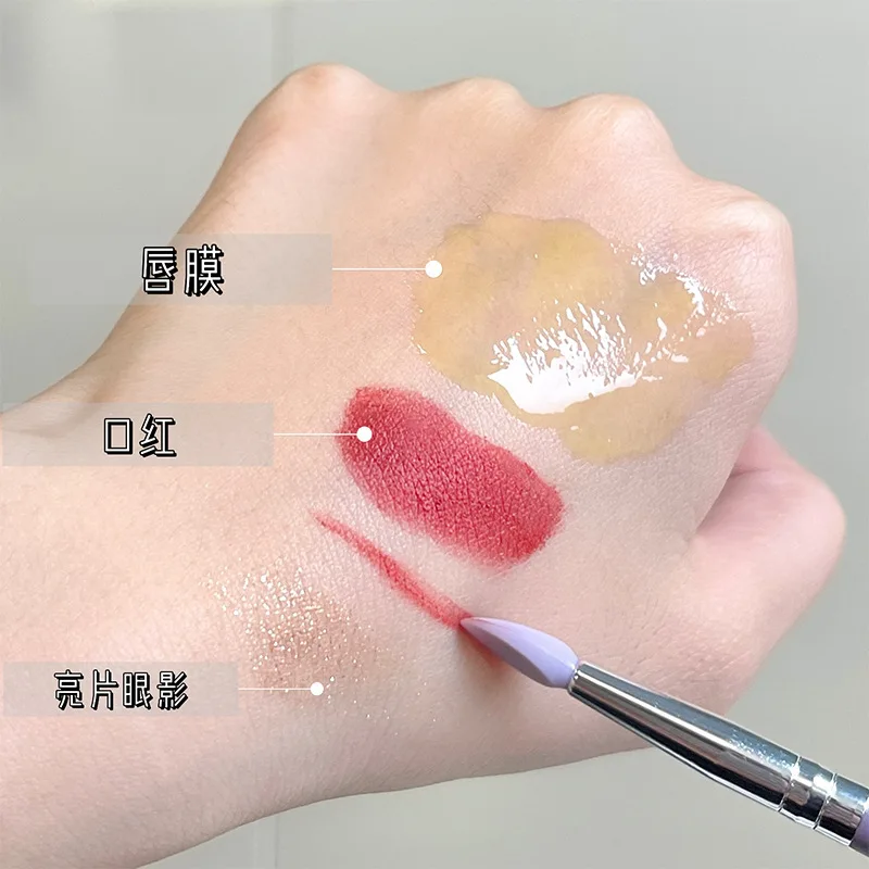 Pinceles grandes de silicona para labios, pincel cosmético, lápiz labial, varitas brillantes, aplicador de contorno, forma de labio, sombra de ojos, herramienta de pincel de maquillaje