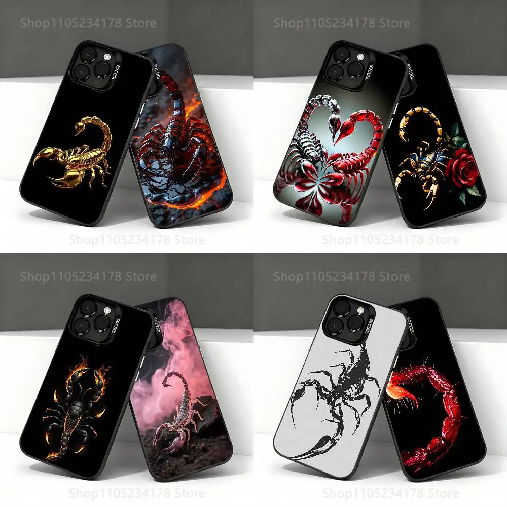 

Phone Case For iPhone 17,16,15,14,13,12,11,Pro,Max,Plus,E,Air,Mini Scorpion Scorpio COOL Black IMD Cover