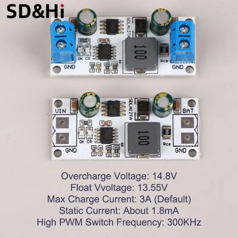 SDLA12TA MPPT Solar Controller Charging Module for 12V 1-1000AH Lead-Acid Battery Solar Panel Regulator Charger Board