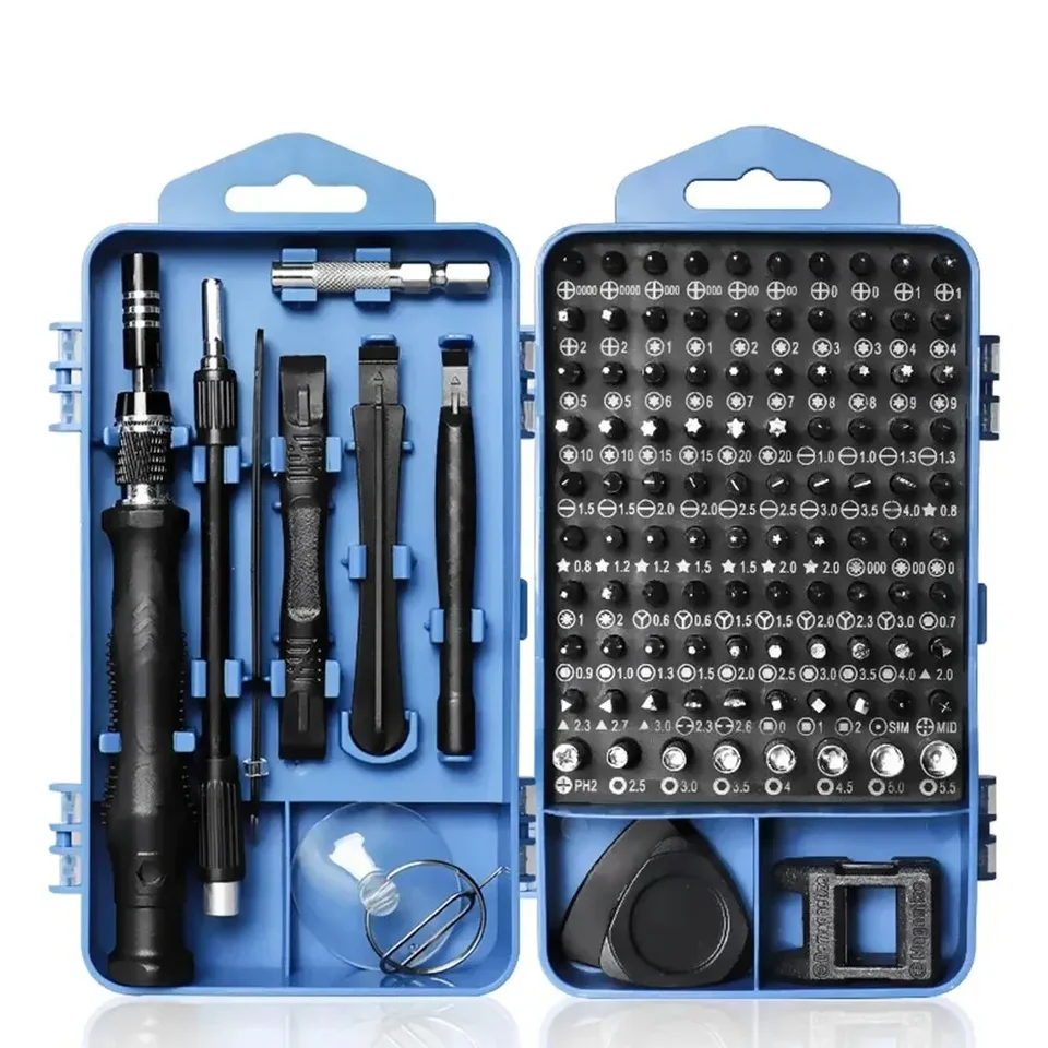 Kit de Destornilladores de Precisión 115 en 1 con Puntas Torx y Hex Magnéticas Multiusos para Reparación de Móviles, Portátiles, Gafas y Relojes 6