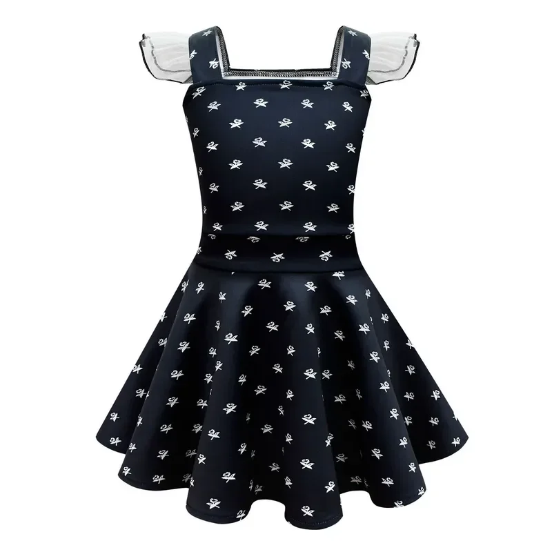 ゴシック クリステデイ ブラック ドレス ホワイト カラー ガールズ ハロウィン コスチューム Wessenday Gcams Dusk Dre MN1