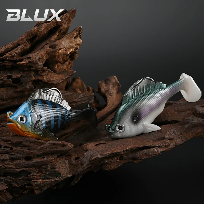 BLUX SLEEPER SHAD Gill Bottom Fishing Lure 8cm 19g Lead Head Hidden Hook Soft Bait Swimbaits Fish Jig Paddle Tail Pike Bass Gear