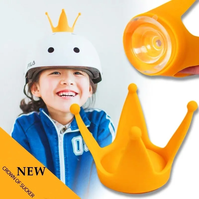 1Pc Creative Motorcycle Electric Car Helmet Decor Crown Cup Soft Plastic Decoration Corners Sucker Motorbike Helmet Accessories