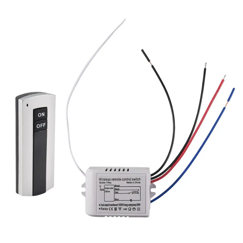 10X 1 Way On/OFF 220V Wireless Remote Control Switch Digital Remote Control Switch For Lamp & Light HT035