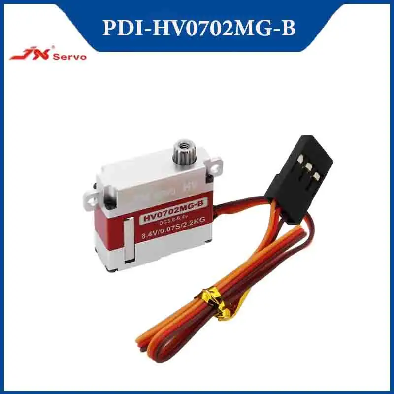 

JX PDI-HV0702MG-B 7g Metal Gear Digital Mini Wing Servo Coreless Servo for Fixed-Wing FPV Drone Helicopter Airplane RC Models