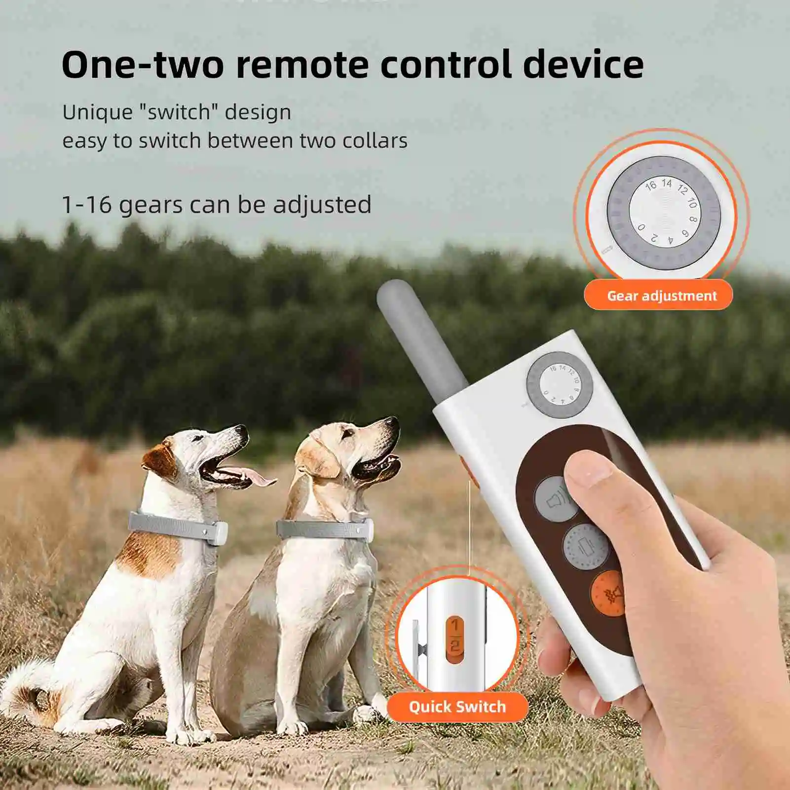 Dog Bark Collar 3 Training Modes Water Resistant Rechargeable Recording Dog Trainer Collar Matching Remote Dog Training Collar