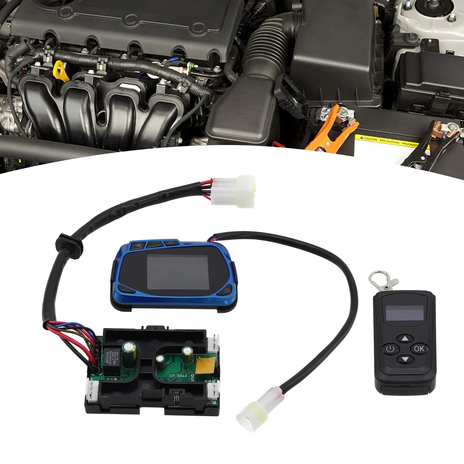 

Car Air Diesel Heater LCD Controller Switch Remote Control Motherboard 12V 4 Button 3 Pins Controller Key Box For 3KW 5KW 8KW