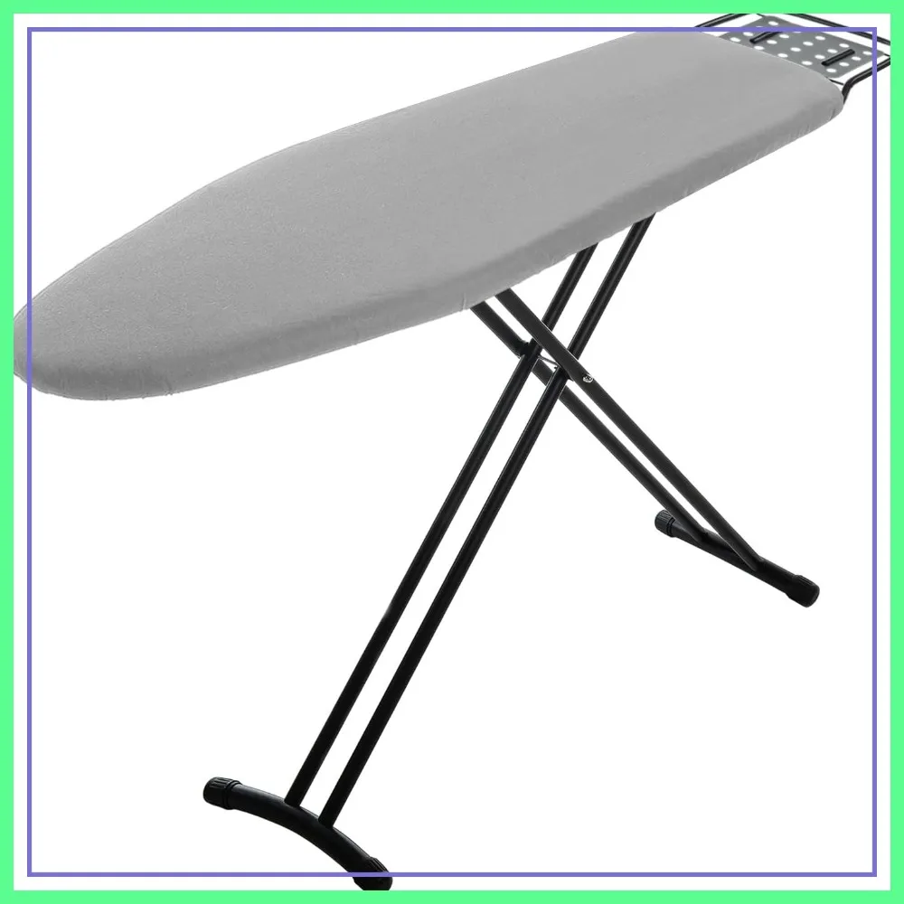 

43x13 Inch Heavy Duty Ironing Board with Iron Rest, Height Adjustable, Extra Thick Padding