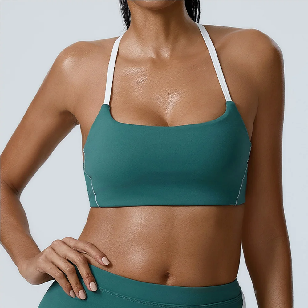 

Ladies Sports Bra Sexy Backless High Support Impact Yoga Underwear Running Fitness Tops Gym Push Up Bra Workout Padded Bralette