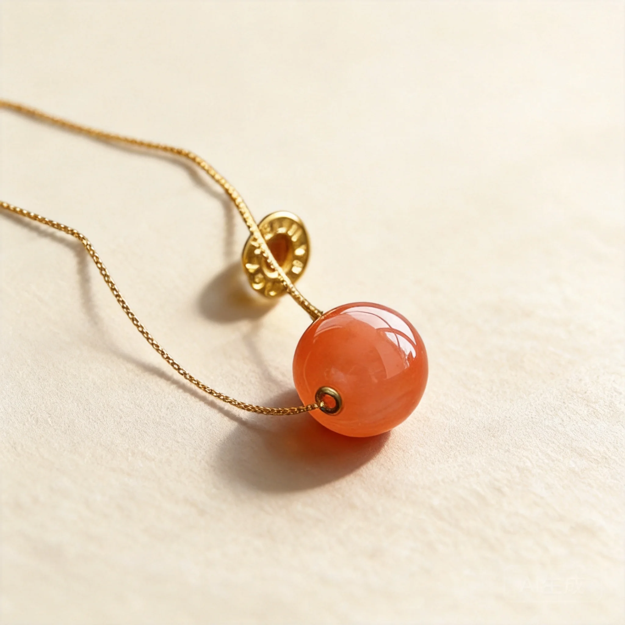 Chinese Style Good Luck Natural South Red Agate Necklace For Women 18k Gold Plated Chain Fortune Blessing Lulutong Pendant Minim