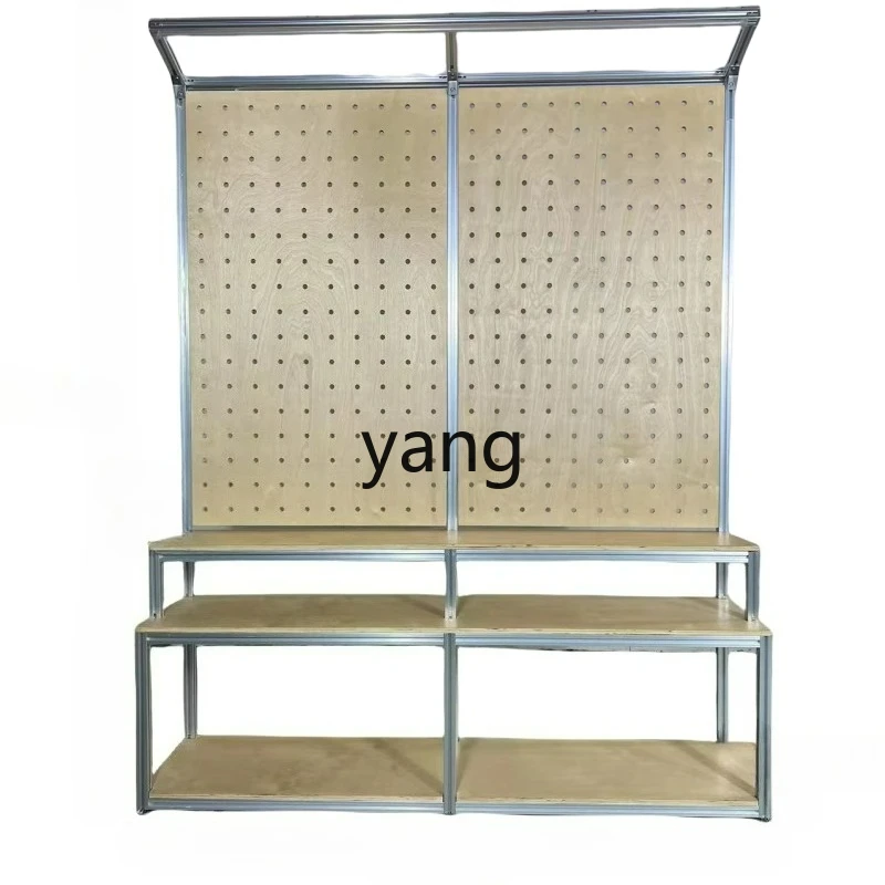 

LTT aluminum profile birch ocean board storage cabinet floor-to-ceiling shopping mall hole board decoration display rack