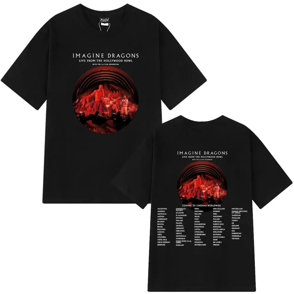 

Imagine Dragons Band Loom World Tour 2025 Harajuku T Shirt Men Women Summer Short-sleeved Cotton Tees Casual FashionT-shirt Tops