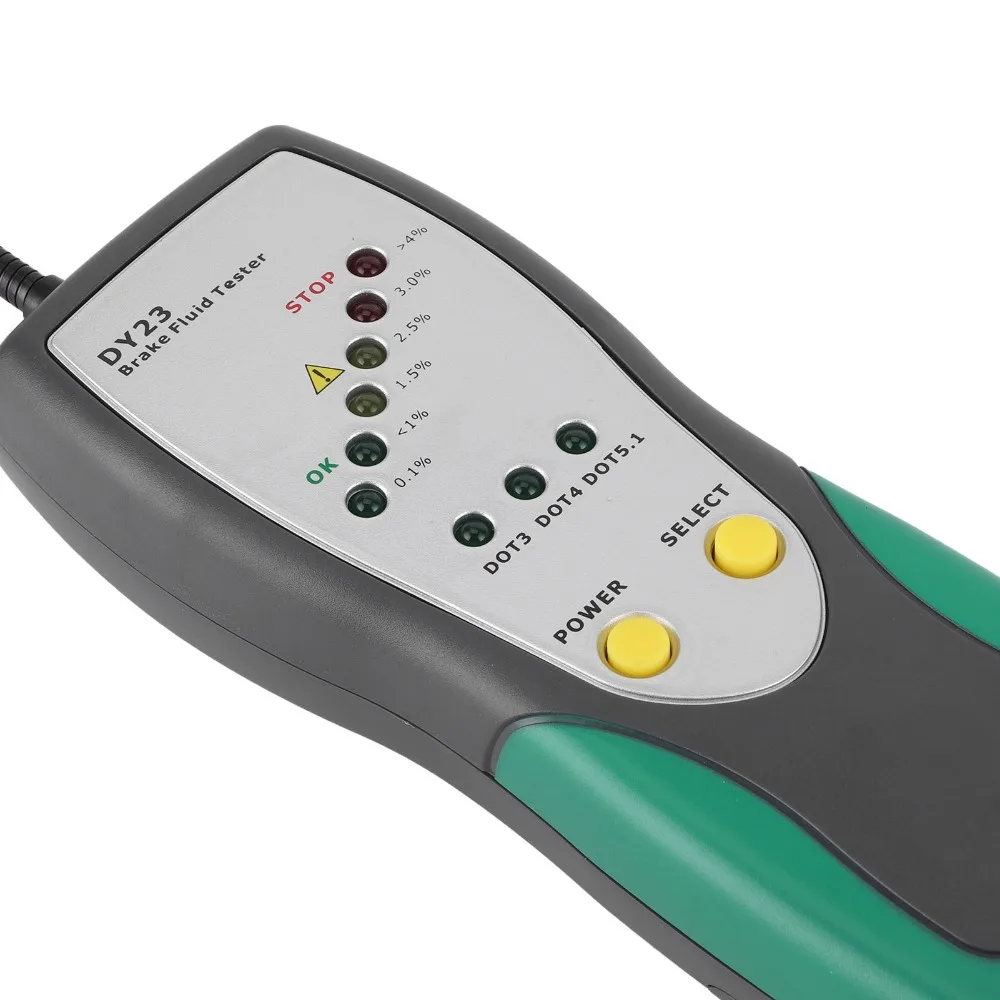 LED Indicators Brake Fluid Tester Plastic 30mm Gooseneck Probe Brake Fluid Meter Brake Fluid Water Content Tester
