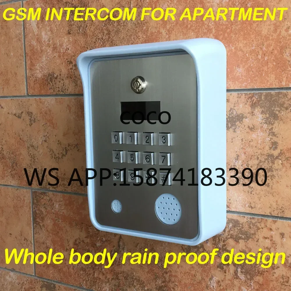 400 Houses Capacity GSM Intercom, Wireless Audio Door Phone for Apartment Building