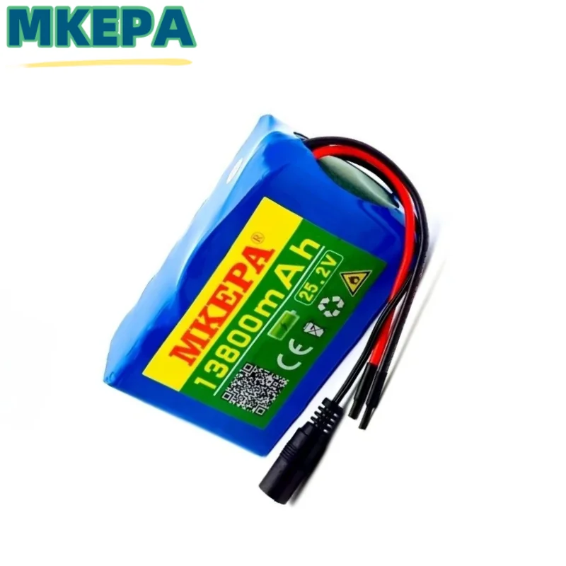 Batería de litio 6S2P 18650, 25,2 v, 13800mAh, para bicicleta eléctrica, ciclomotor,batería de iones delitio 25.2V 2A DC Charger