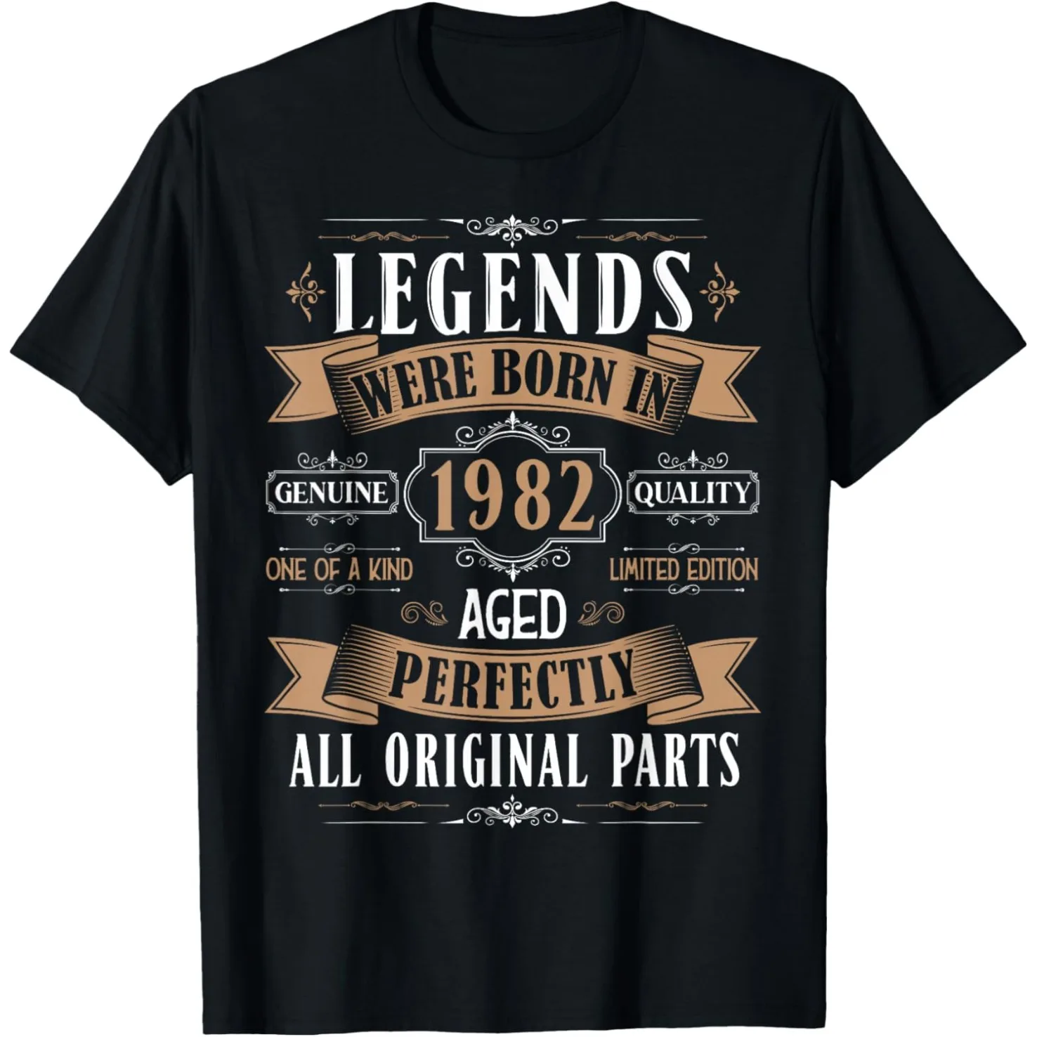 Awesome Since 1982 44th Birthday Retro T-Shirts für Männer und Frauen, Baumwolle, Humor, Streetwear, T-Shirt, kurzärmelig, Unisex, lockere Kleidung – Detail 2