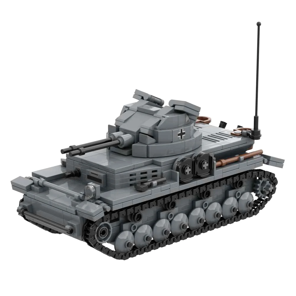 WWII German Tank Panzer I II III IV Flakpanzer MK103 Military Building Block Toy Army Bricks Assembly Set Compatible with Brands