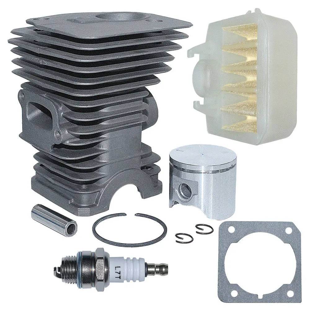 Imagem -04 - Kit da Gaxeta do Pistão do Cilindro Nakisil para Husqvarna 340 340e 340epa 345 345e 345epa 350epa Vela de Ignição Filtro de ar 42 mm