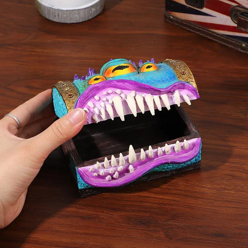 New Dragon and Dungeon RPG Dice Box Monster Terror Box Resin Craft Decoration Jewelry Box