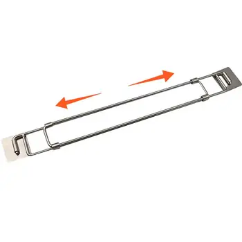 Barra de almacenamiento de esquina para baño RV, barra de esquina telescópica, accesorio de baño RV, barra de esquina de varilla de acero inoxidable, organización de baño RV