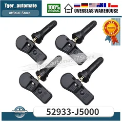 4PCS Tire Pressure Monitor TPMS Sensor 433MHz 52933-J5000 52933J5000 FOR Genesis G70 Kia Stinger