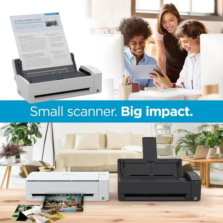 home.iX1300 Compact Wireless or USB Double-Sided Color Document, Photo & Receipt Scanner with Auto Document Feeder