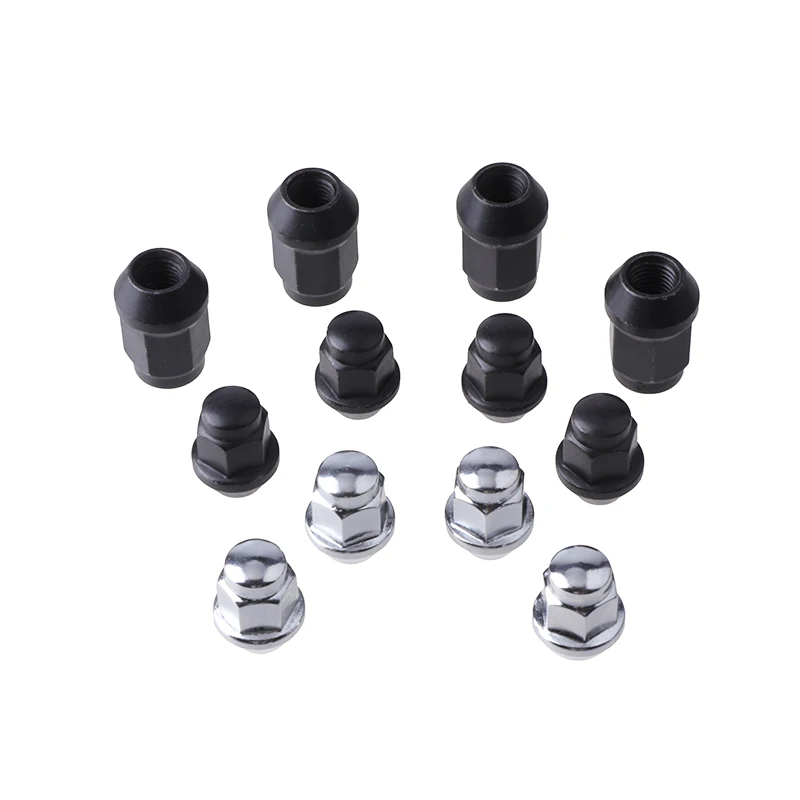 4 قطعة M10x1.25/M12x1.5 العروة الجوز محور عجلات الجوز ل Huansong HS ATV سكوتر عربات التي تجرها الدواب UTV دراجة رباعية مركبة موتو سبائك الألومنيوم حافة عجلة
