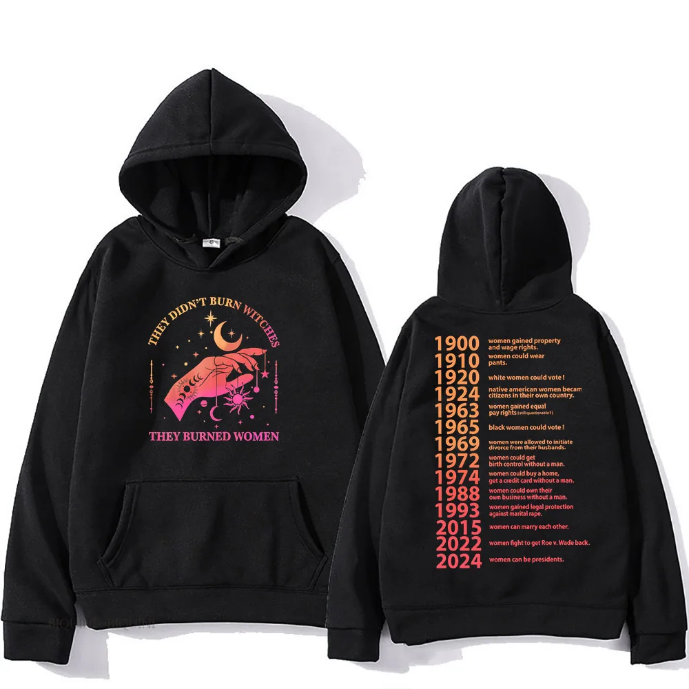 

They Didn't Burn Witches Hooded for Autumn/Winter Gothic Casual Fleece Sweatshirt With Hooded Fashion Clothes Unisex Punk Hoody