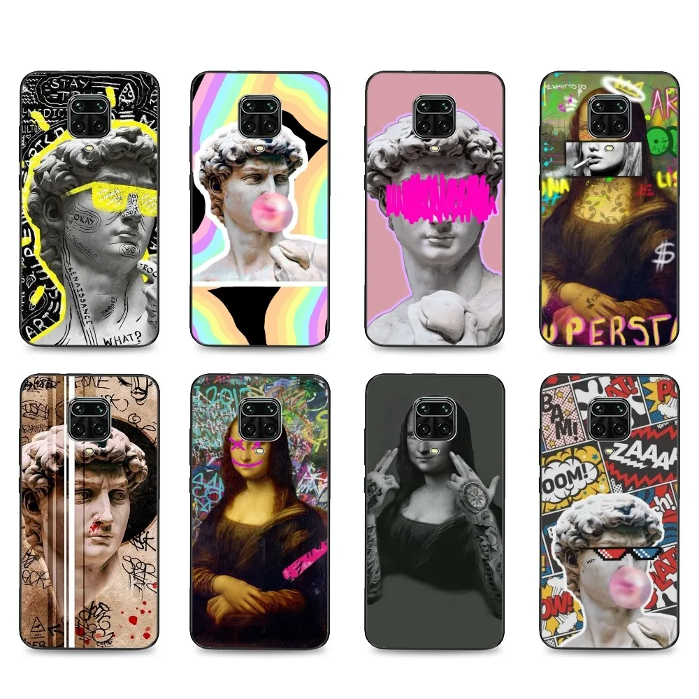 David Mona Lisa Phone Case For Xiaomi Mi 5X 8 9 10 11 12 Lite Pro 10T PocoX3pro PocoM3 Note 10 Pro Lite