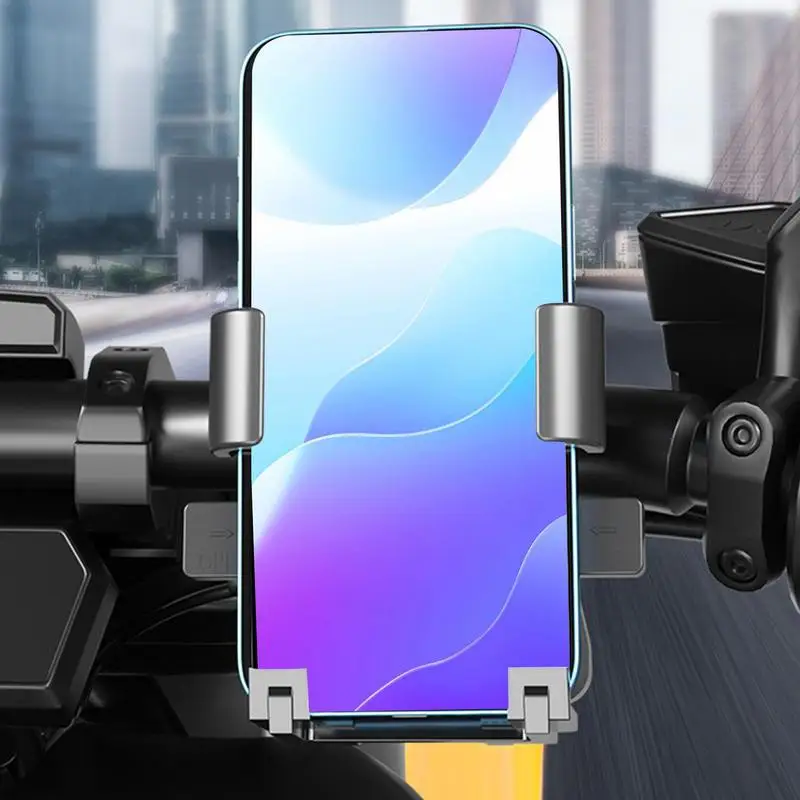 오토바이 자전거 휴대폰 홀더, 모토 바이크 내비게이션 지원 핸들 바, 백미러 마운트 클립 브래킷, 삼성 아이폰