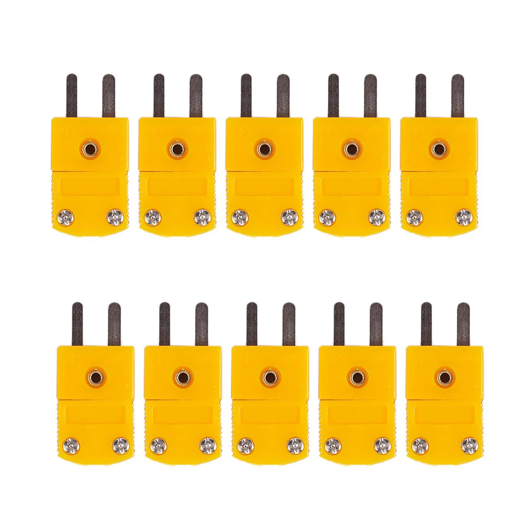 10Pcs RTD Circuits K Type Temperature Sensor Thermocouple Plugs Yellow