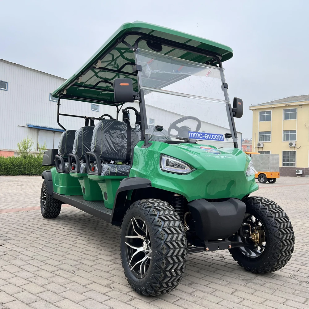 NEW Touch Screen Cargo Farming Cart Battery Utility 4 6 seats 48V Eletric Lithium Battery Golf Cart with Trailer Box