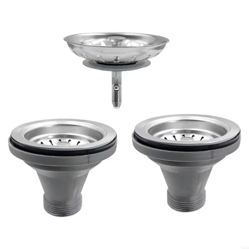 Compact Space Drain Fitting Heavy Duty Mesh Screen Leak Proof Gasket for Home